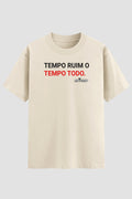 Camiseta Oversized Suedine Jiu-Jitsu Tempo ruim o tempo todo