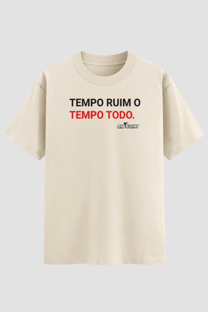 Camiseta Oversized Jiu-Jitsu Tempo ruim o tempo todo