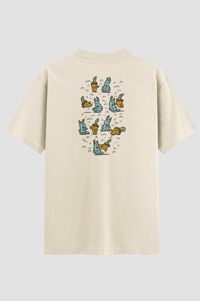 Camiseta Oversized Karate Carrots vs Rabbits