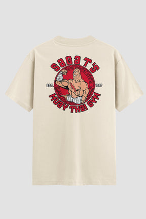 Camiseta Oversized Muay Thai Red Skull Rod
