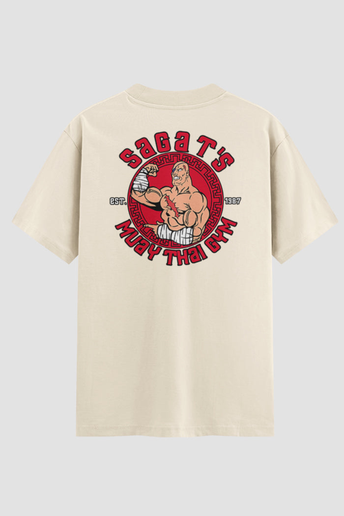 Camiseta Oversized Muay Thai Red Skull Rod