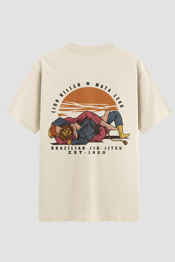 Camiseta Oversized Suedine Jiu-Jitsu Lion Killer