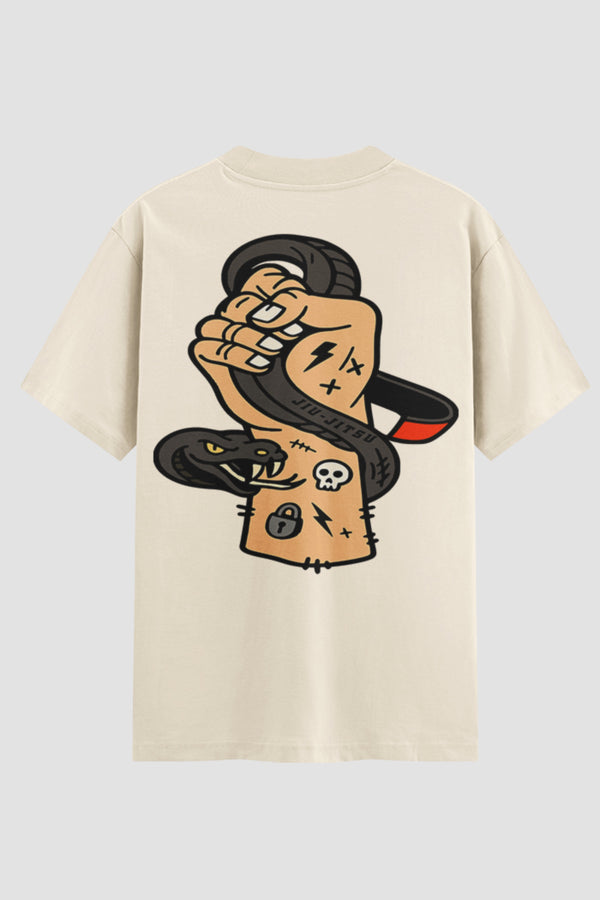 Camiseta Oversized Suedine Jiu-Jitsu Snake Lock