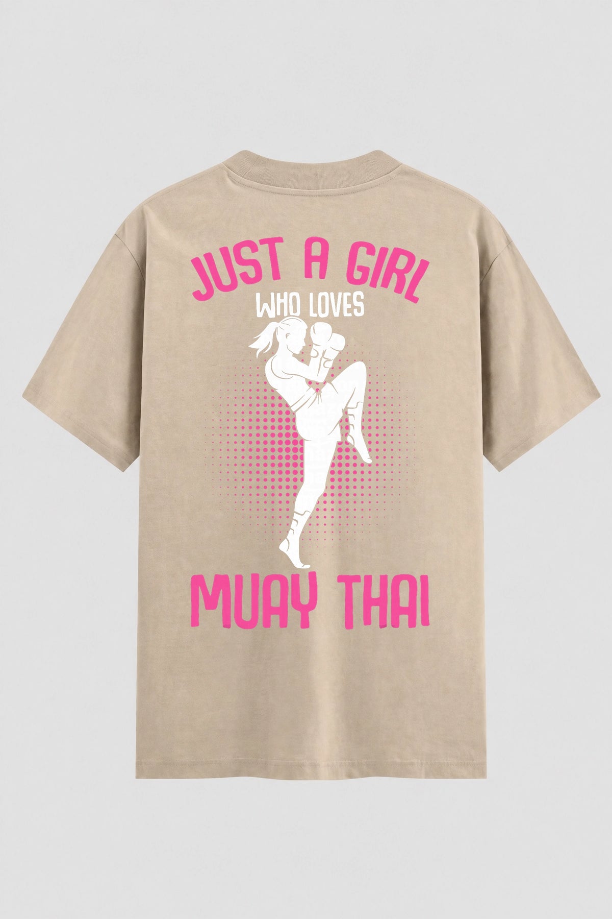 Camiseta Oversized Suedine Muay Thai Just a Girl