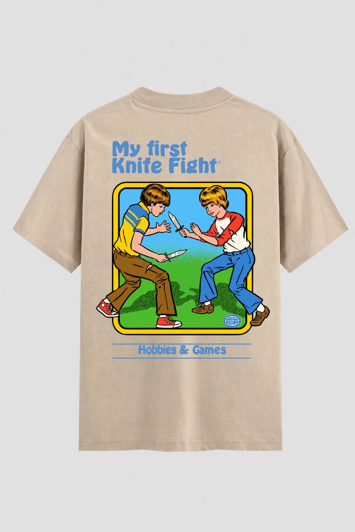 Camiseta Oversized Suedine My First Knife Fight Onfight