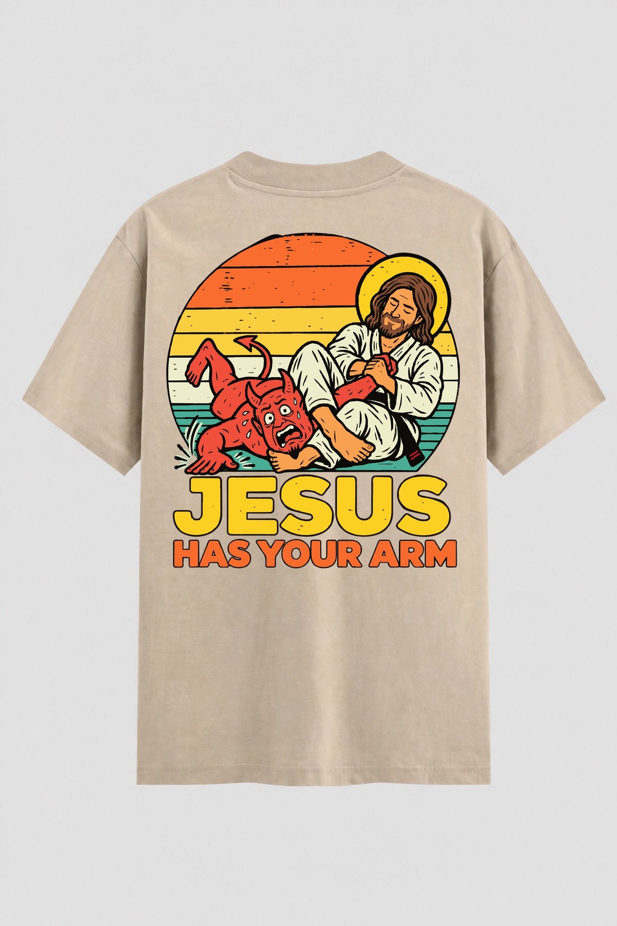 Camiseta Oversized Suedine Jiu-jitsu Jesus has your arm