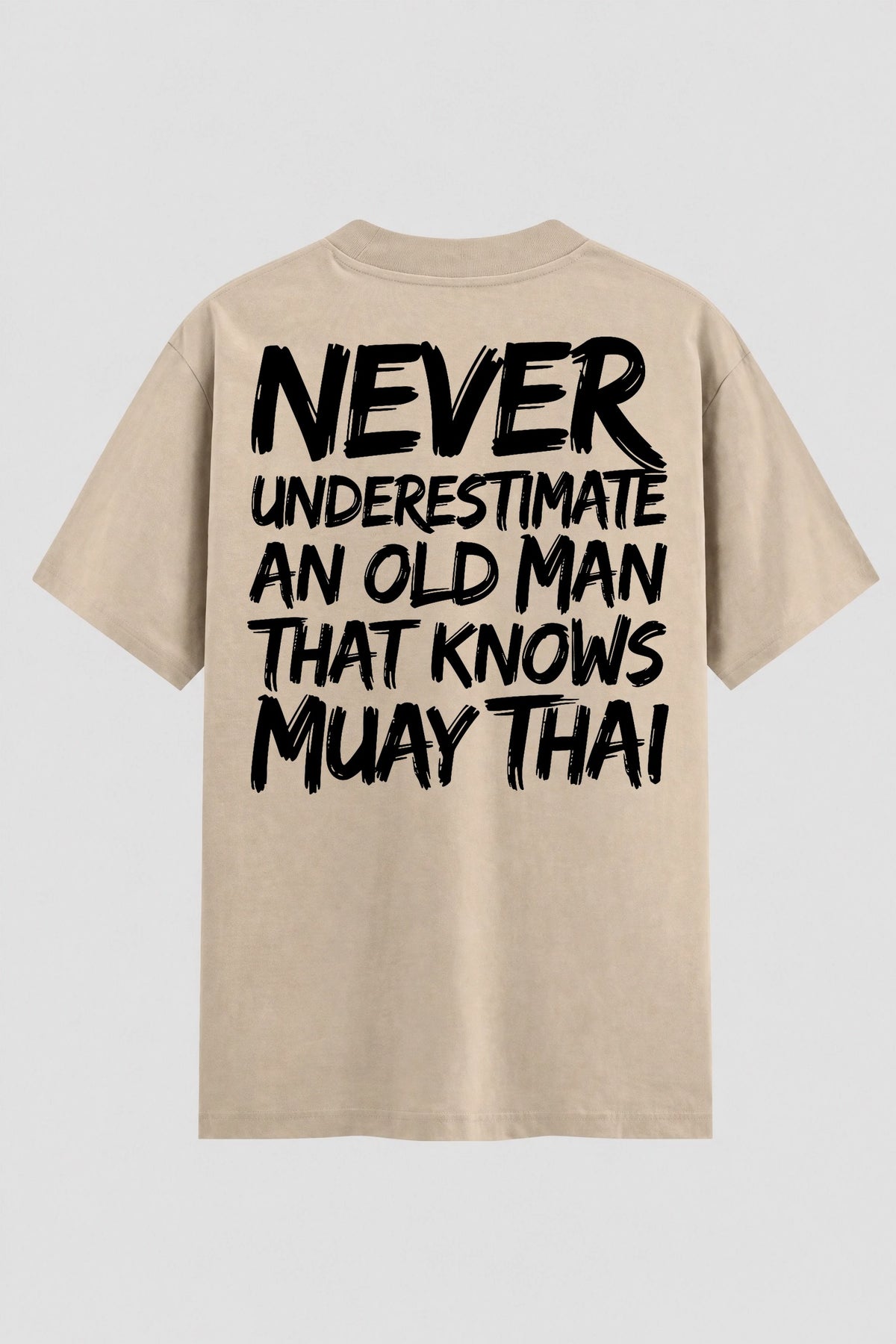 Camiseta Oversized Suedine Muay Thai Never Underestimate
