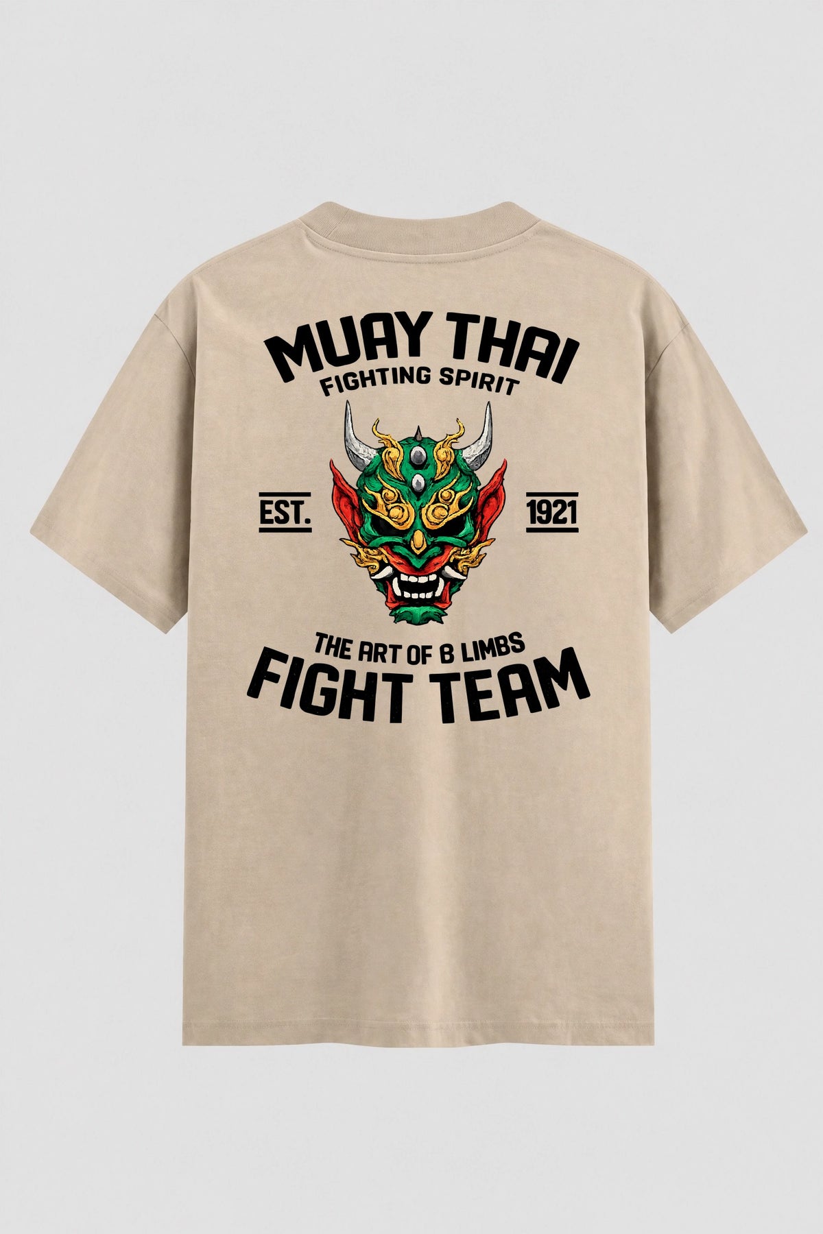 Camiseta Oversized Suedine Muay Thai  Fighting Team