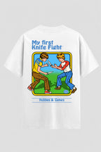 Camiseta Oversized Suedine My First Knife Fight Onfight