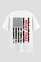 Camiseta Oversized Suedine Muay Thai U.S.A