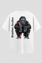 Camiseta Oversized Suedine Jiu-Jitsu Gorila Faixa Preta