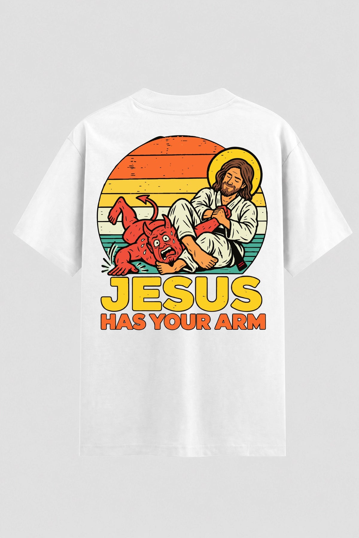 Camiseta Oversized Suedine Jiu-jitsu Jesus has your arm