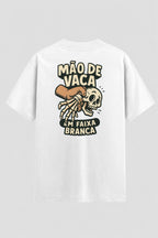 Camiseta Oversized Suedine Jiu-Jitsu mão de vaca em faixa branca modelo 02