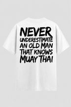 Camiseta Oversized Suedine Muay Thai Never Underestimate