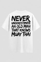 Camiseta Oversized Suedine Muay Thai Never Underestimate