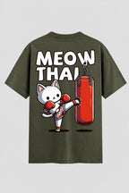 Camiseta Oversized Suedine Muay Thai  Meow Thai