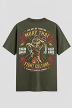 Camiseta Oversized Suedine Muay Thai Fight Hard