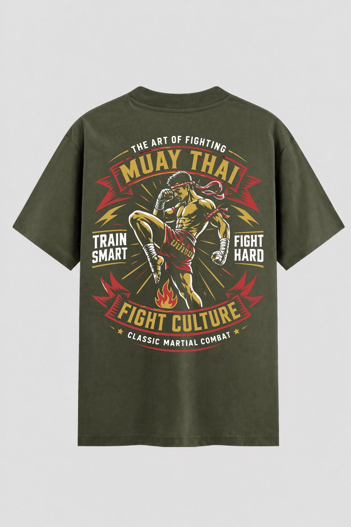 Camiseta Oversized Suedine Muay Thai Fight Hard