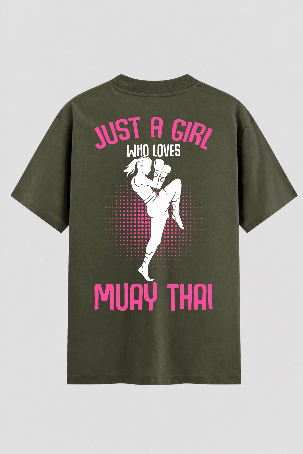 Camiseta Oversized Suedine Muay Thai Just a Girl