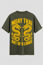 Camiseta Oversized Suedine Muay Thai Dragon Limbs