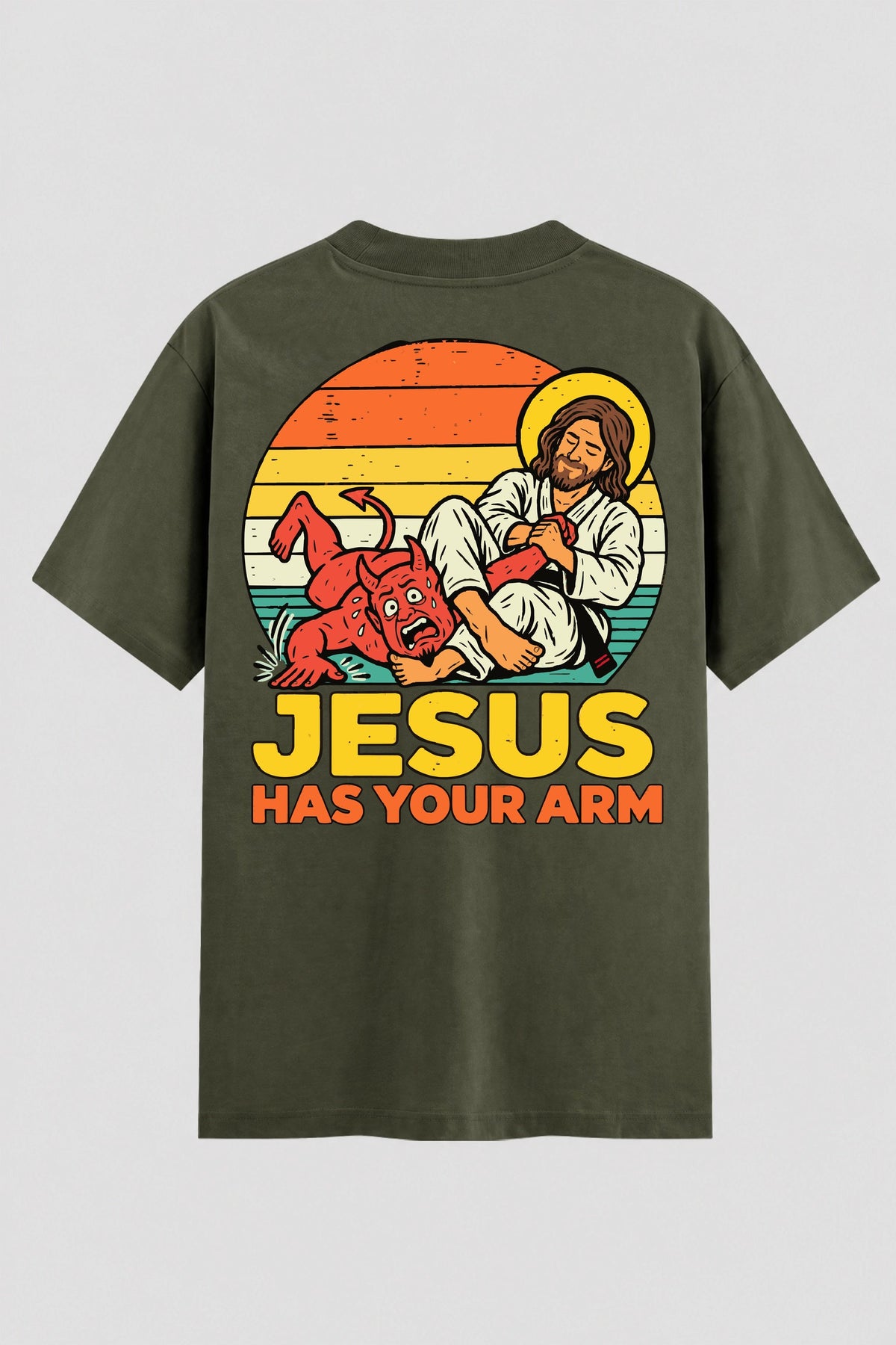 Camiseta Oversized Suedine Jiu-jitsu Jesus has your arm