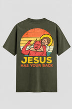 Camiseta Oversized Suedine Jiu-jitsu Jesus has your back