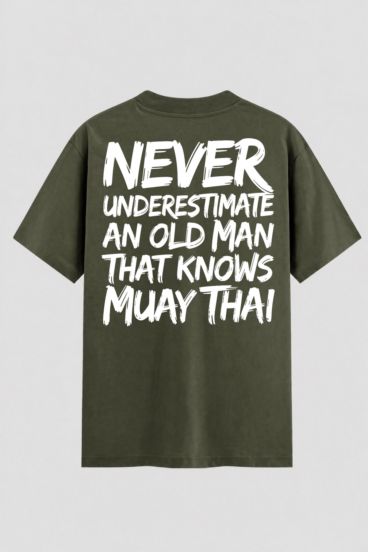 Camiseta Oversized Suedine Muay Thai Never Underestimate