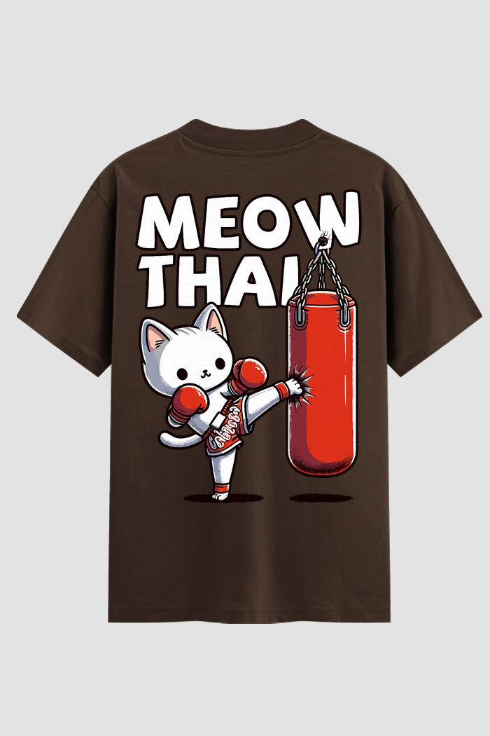 Camiseta Oversized Suedine Muay Thai  Meow Thai