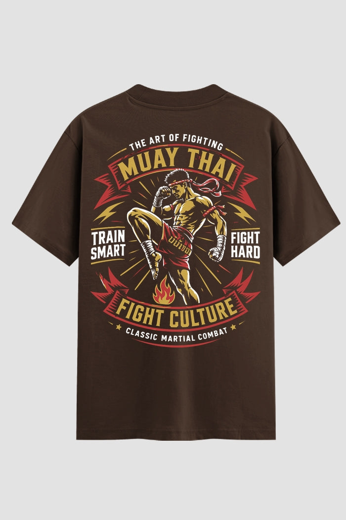 Camiseta Oversized Suedine Muay Thai Fight Hard