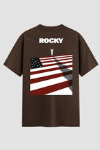 Camiseta Oversized Suedine Rocky Balboa American Flag Ring