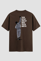 Camiseta Oversized Suedine Rocky Balboa Get What You're Worth
