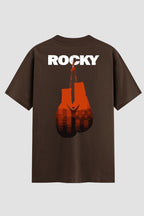 Camiseta Oversized Suedine Rocky Balboa Hanging Gloves Red
