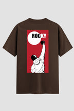 Camiseta Oversized Suedine Rocky Balboa Red Victory Silhouette