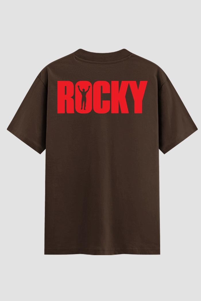 Camiseta Oversized Suedine Rocky Balboa Rocky Bold Red