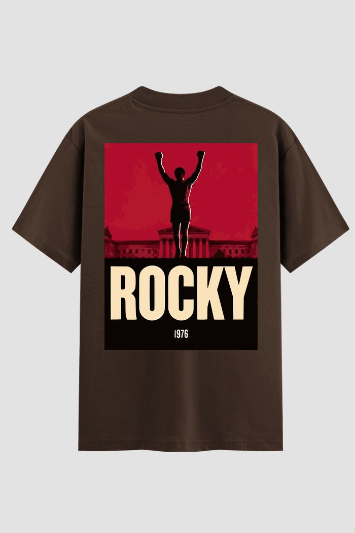 Camiseta Oversized Suedine Rocky Balboa Rocky Crimson