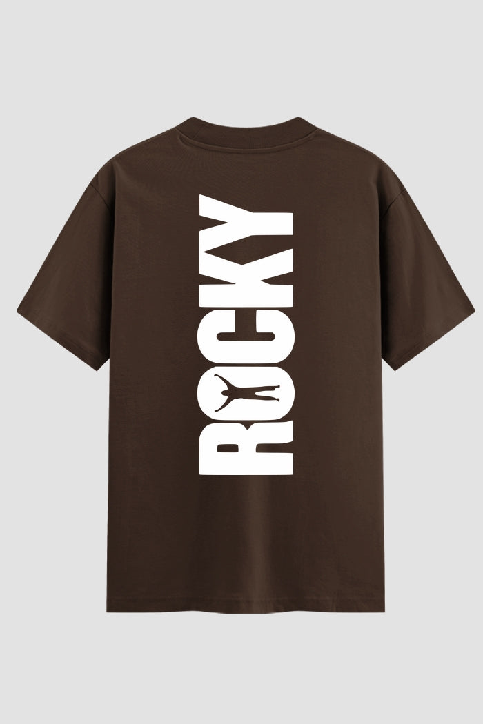 Camiseta Oversized Suedine Rocky Balboa Rocky Vertical