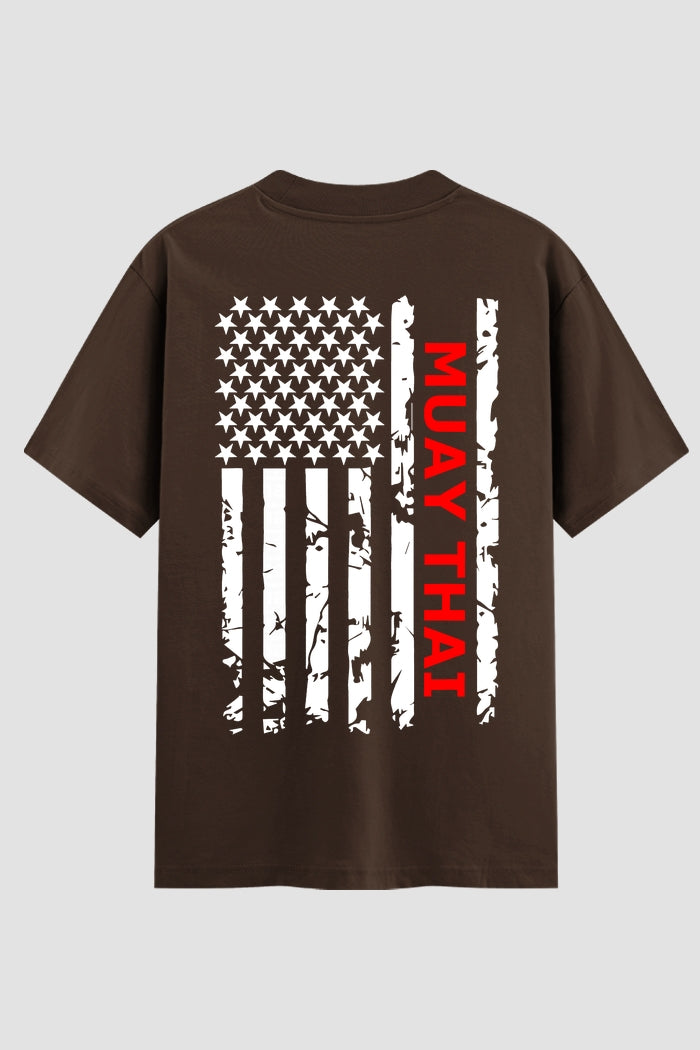 Camiseta Oversized Suedine Muay Thai U.S.A