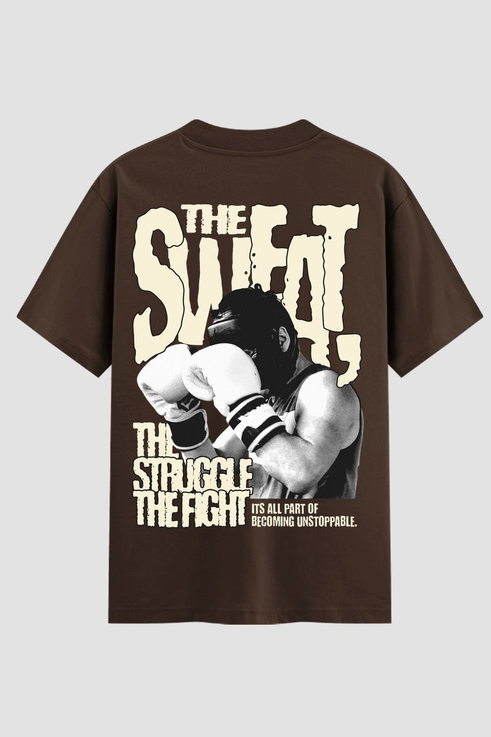 Camiseta Oversized Suedine boxe Becoming Unstoppable