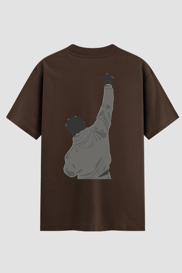 Camiseta Oversized Suedine Rocky Balboa Victory Steps
