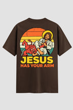 Camiseta Oversized Suedine Jiu-jitsu Jesus has your arm