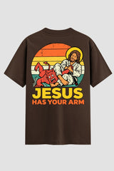 Camiseta Oversized Suedine Jiu-jitsu Jesus has your arm