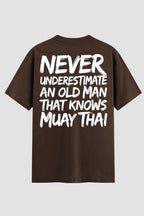 Camiseta Oversized Suedine Muay Thai Never Underestimate
