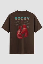 Camiseta Oversized Suedine Rocky Balboa Hard As Life