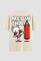 Camiseta Oversized Suedine Muay Thai  Meow Thai