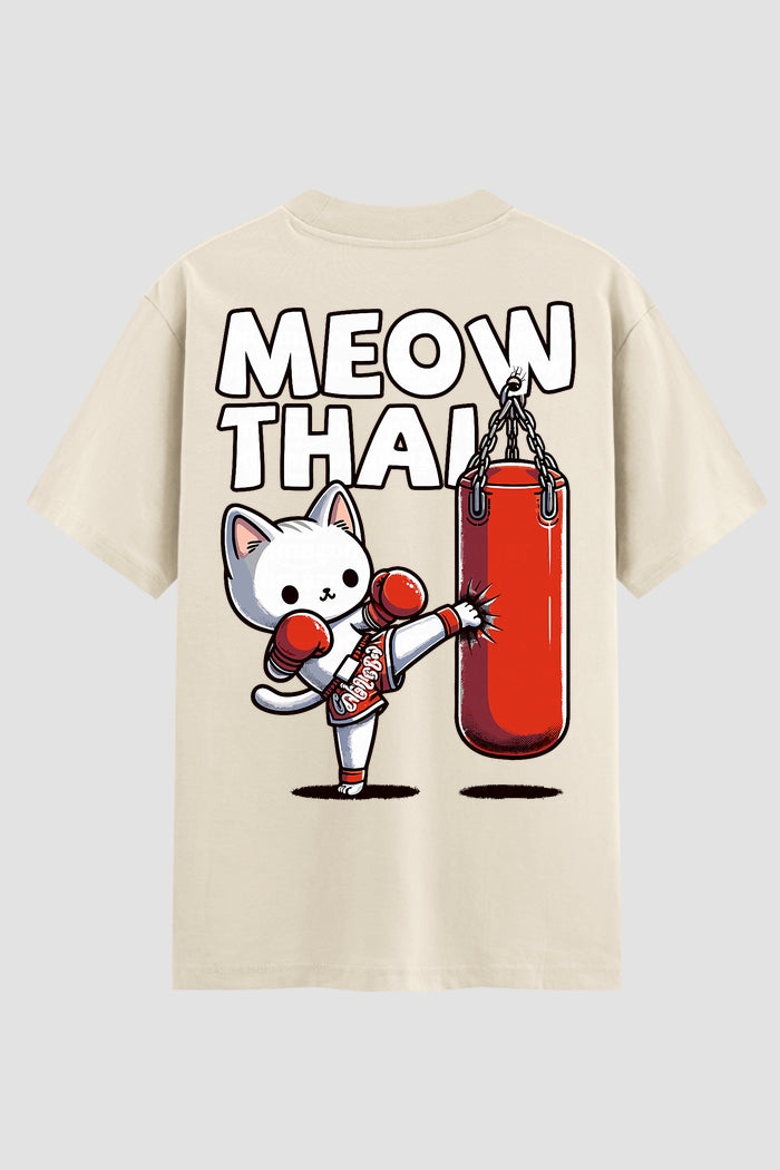 Camiseta Oversized Suedine Muay Thai  Meow Thai