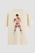 Camiseta Oversized Suedine Rocky Balboa Champion Pose Full