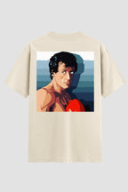 Camiseta Oversized Suedine Rocky Balboa Comic Balboa