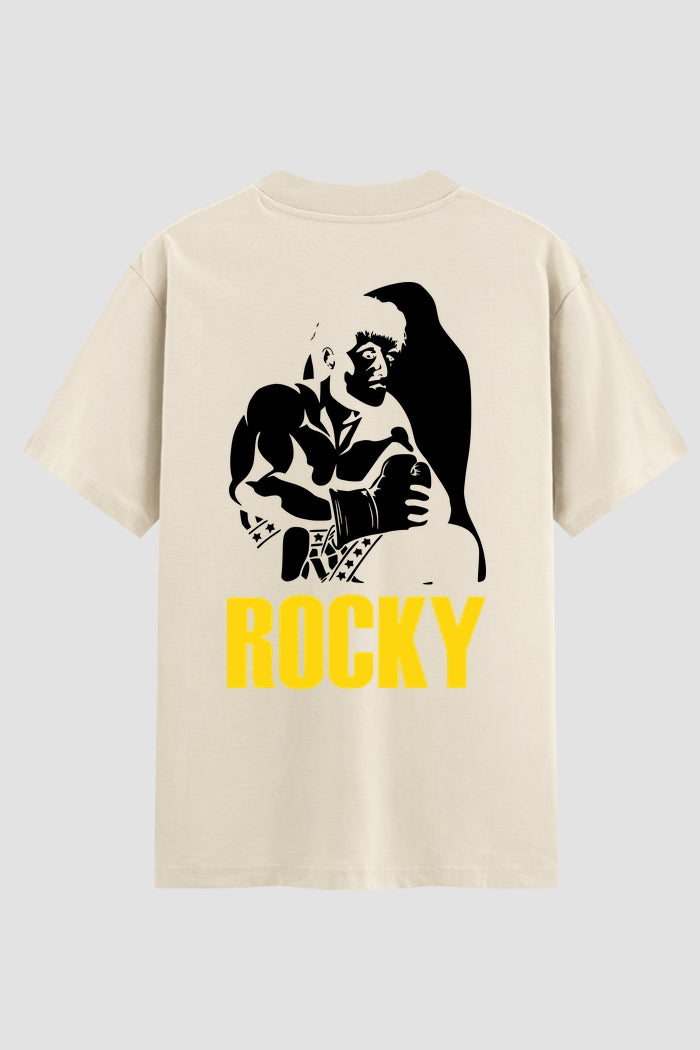 Camiseta Oversized Suedine Rocky Balboa Fighter Stance