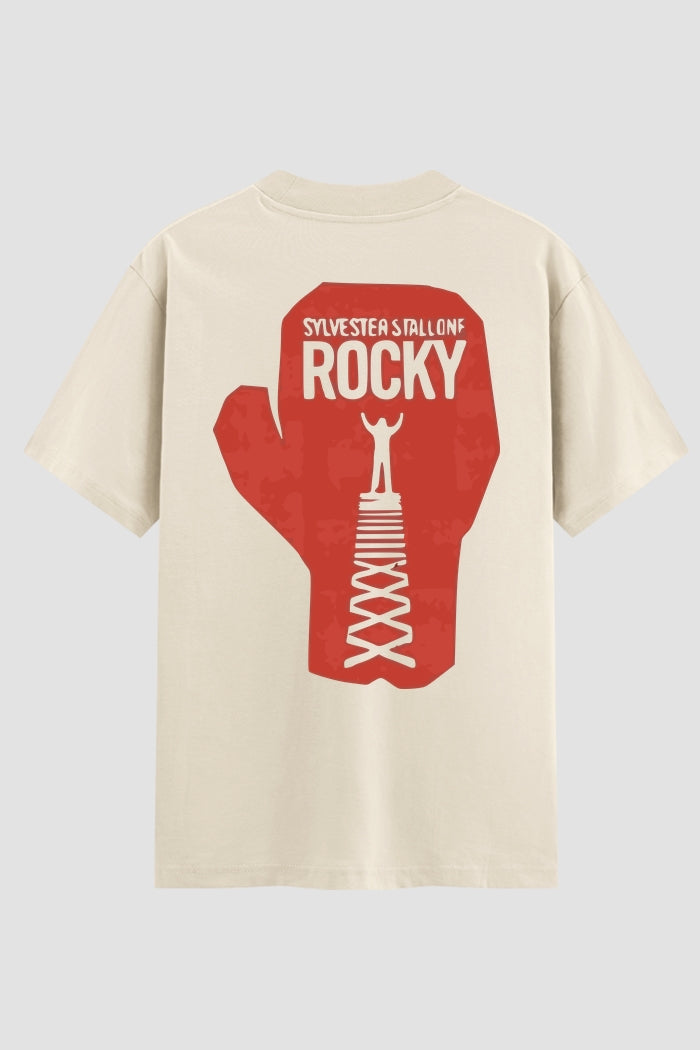 Camiseta Oversized Suedine Rocky Balboa Gloves Badge