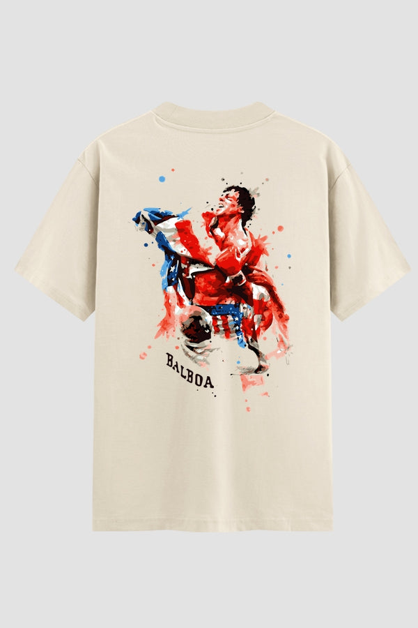 Camiseta Oversized Suedine Rocky Balboa Italian Stallion Splash